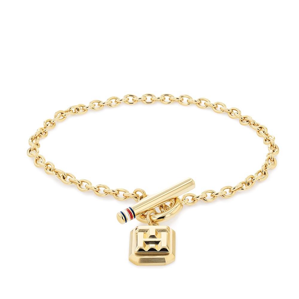 Tommy Hilfiger Gold Steel Women's Chain Bracelet - 2780436