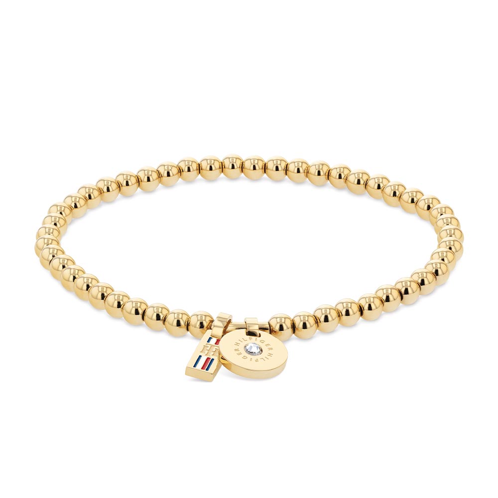 Tommy Hilfiger Tommy Hilfiger Jewellery Gold Steel Women's Stretch Bracelet - 2780454