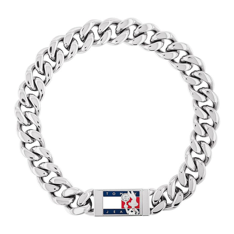 Tommy Hilfiger Silver Steel Men's Chain Bracelet - 2790319
