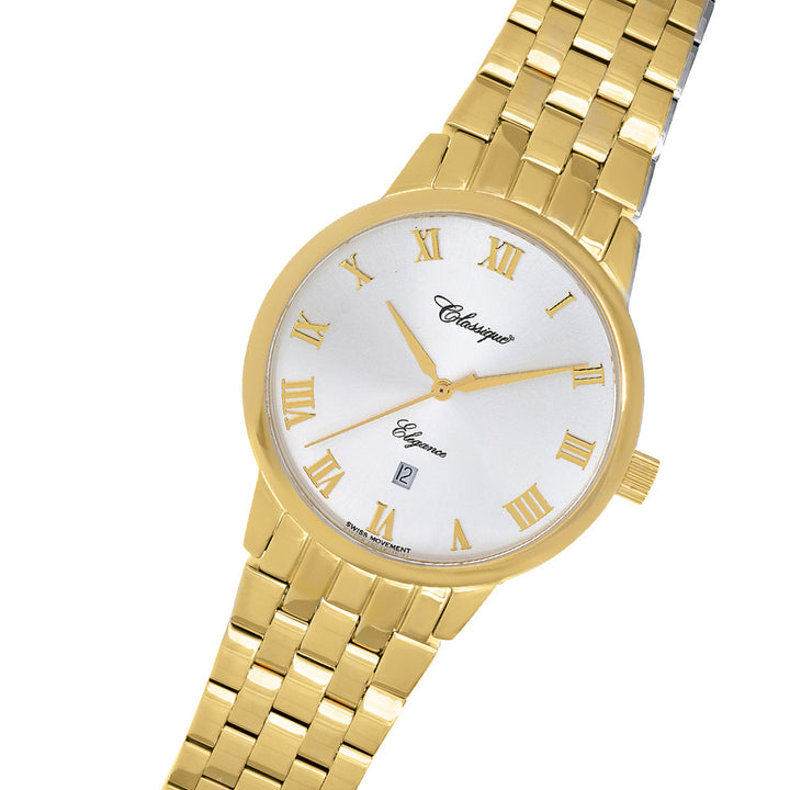 Classique Elegance Gold Steel Women's Swiss Watch - 28102G