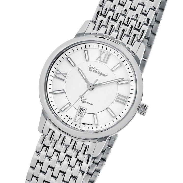 Classique Elegance 60 Diamond Set Stainless Steel Ladies Swiss Watch - 28150W