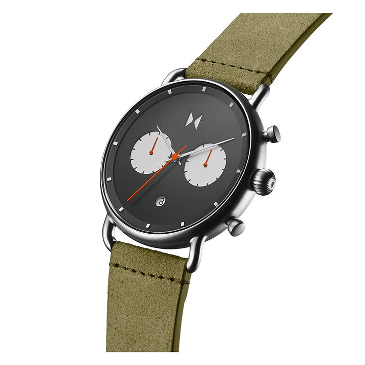 MVMT Blacktop Moss Leather Men's Chronograph Watch - 28000007D