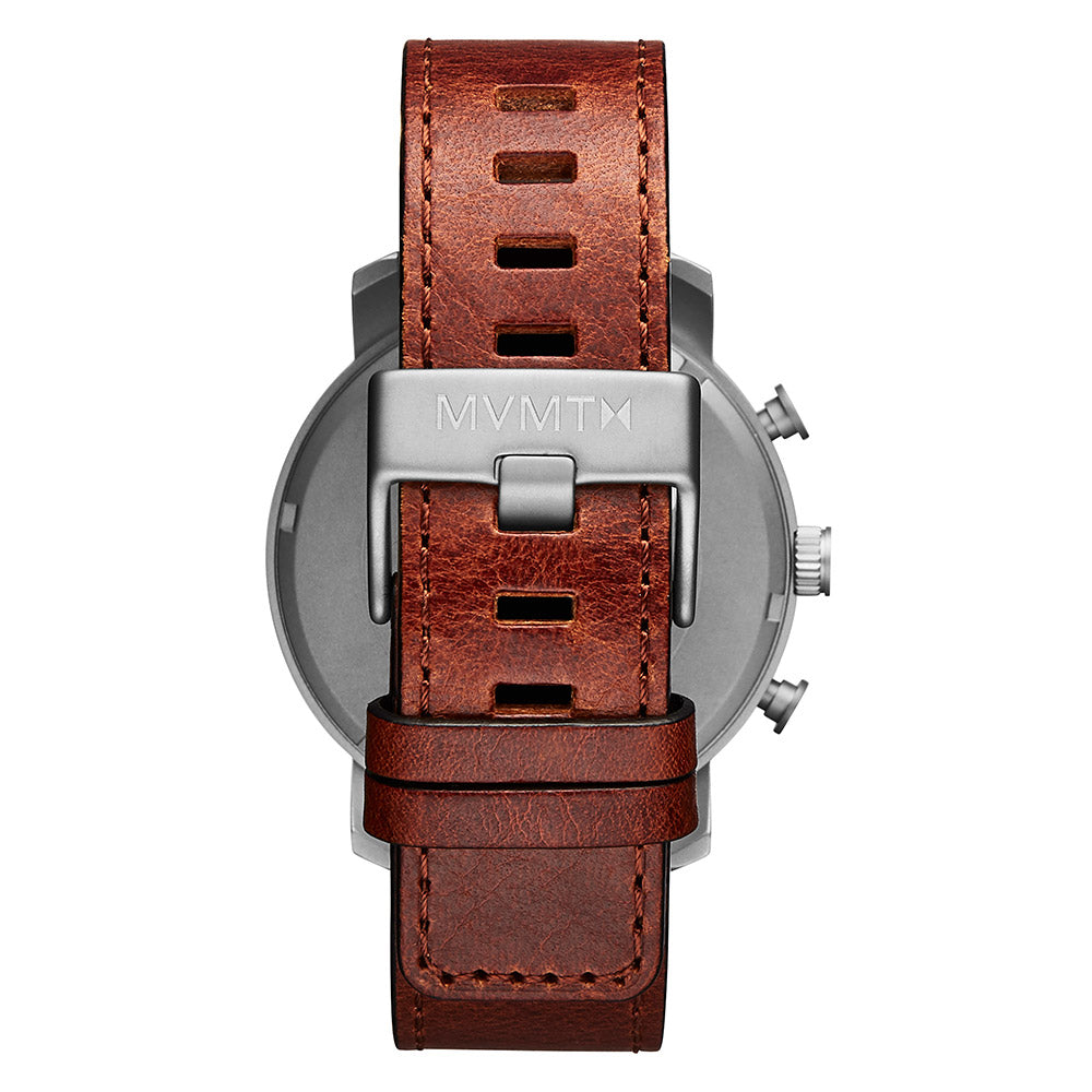 MVMT Chronograph 40mm Camel Leather Men's Fashion Watch - 28000011D
