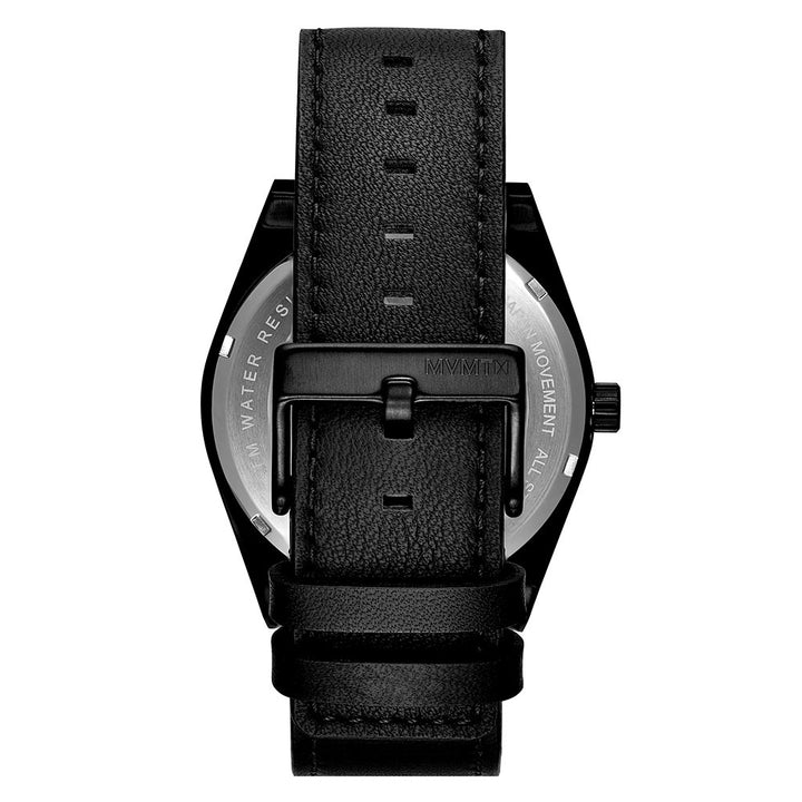 MVMT Caviar Black Leather Men's Watch - 28000053D