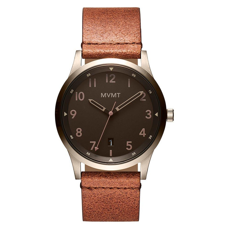 MVMT Field Brown Leather Men's Watch - 28000065D