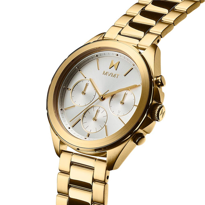 MVMT Sport Luxe Gold Steel Women's Chrono Watch - 28000128D