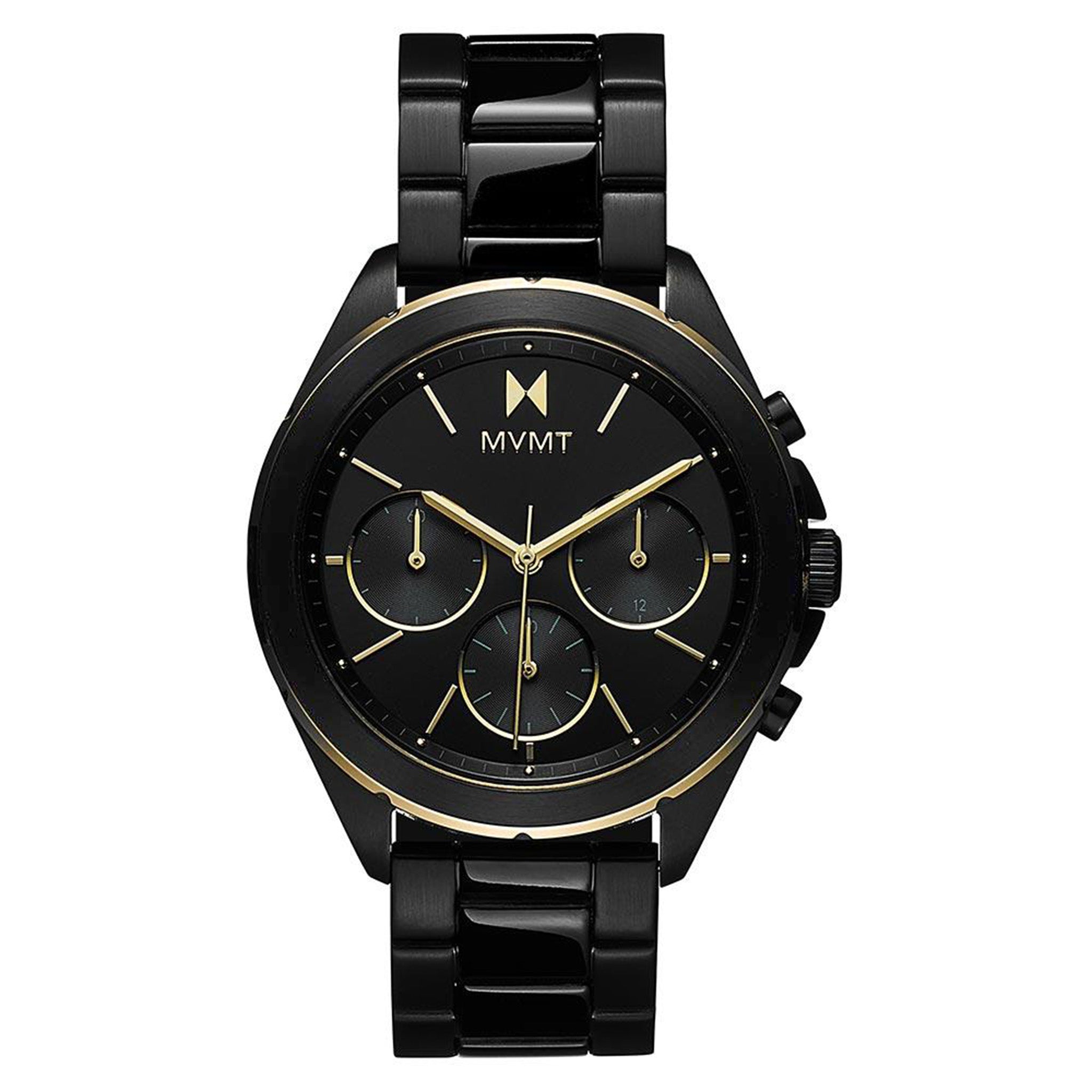 MVMT Sport Luxe Black Steel Women's Chrono Watch - 28000129D