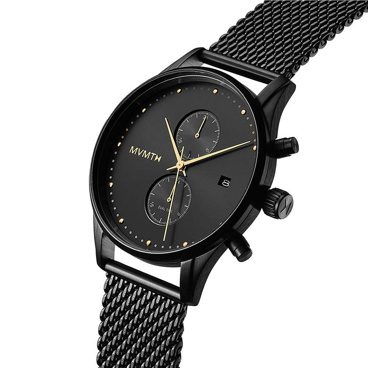 MVMT Voyager 42 MM Black Mesh Men's Multi-function Watch - 28000157D