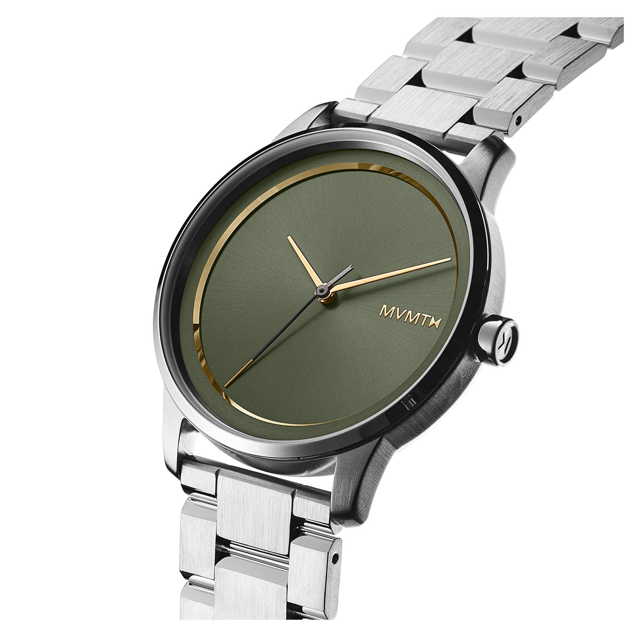 MVMT Profile Silver Steel Green Dial Unisex Watch - 28000184D