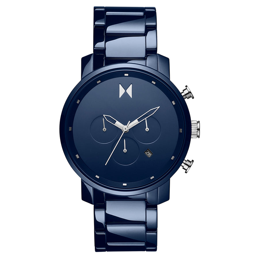 MVMT Chrono Blue Ceramic Blue Dial Men's Chronograph Watch - 28000204-D