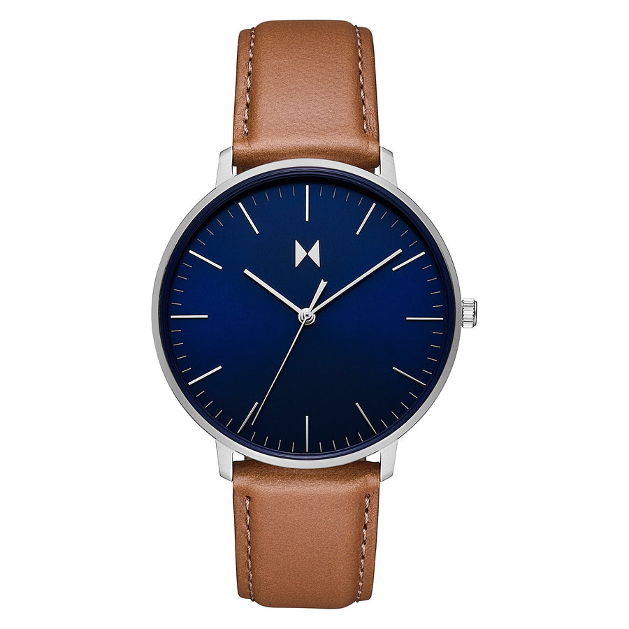 MVMT Brown Leather Blue Dial Men's Watch - 28000211D