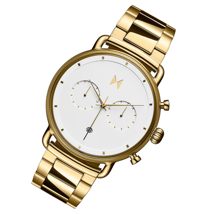 MVMT Gold Steel White Dial Chronograph Men's Watch - 28000214D