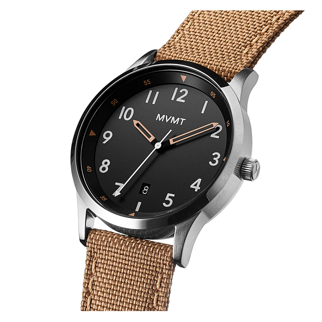 MVMT Brown Fabric Black Dial Men's Watch - 28000221D