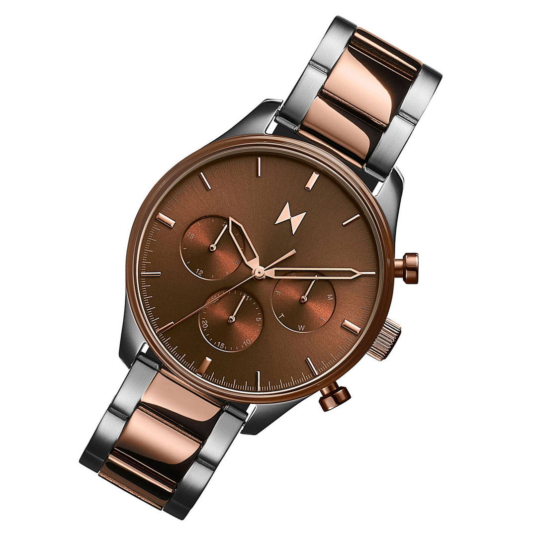 MVMT Two-Tone Stainless Steel Brown Dial Multi-function Men's Watch - 28000233D