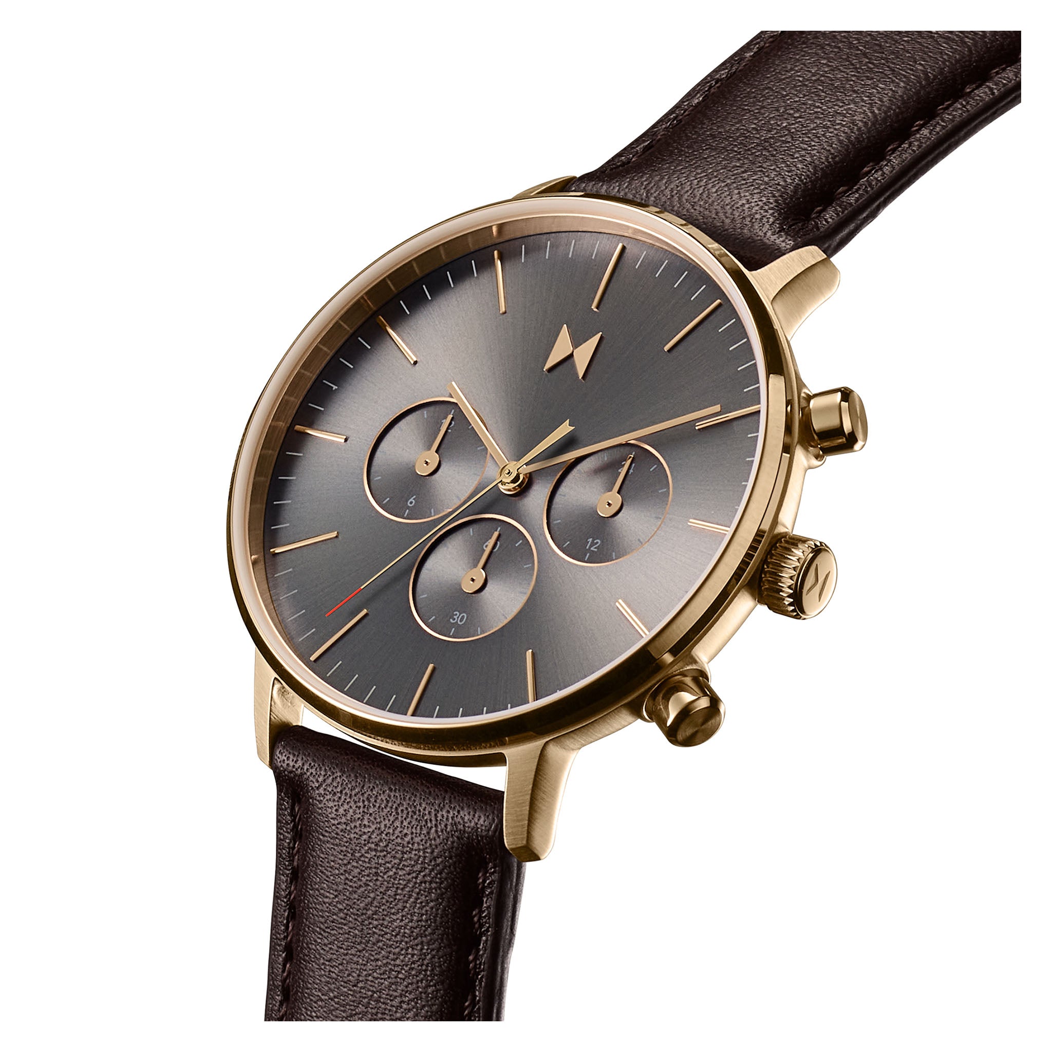 MVMT Brown Leather Grey Dial Multi-function Men's Watch - 28000281D