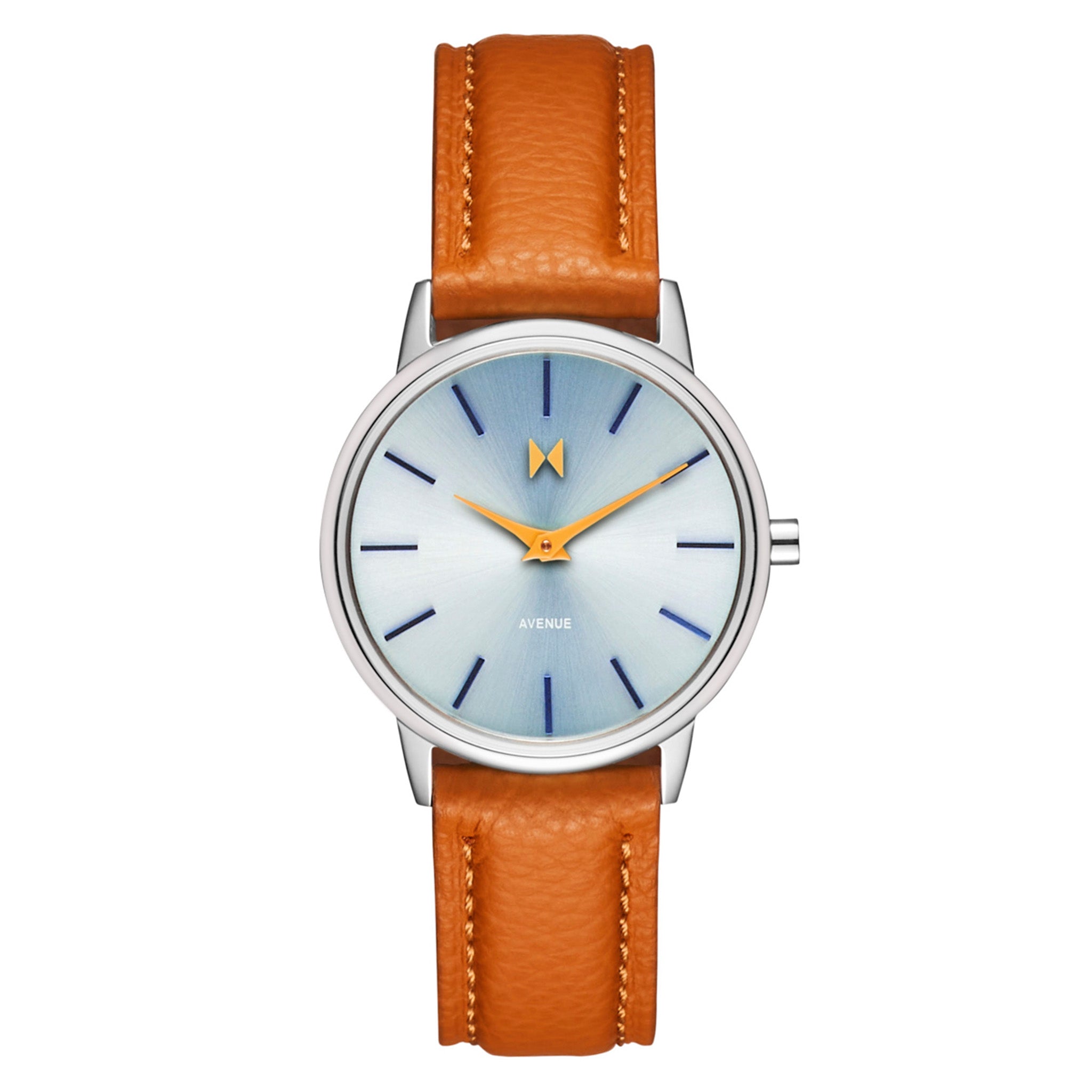 MVMT Tan Leather Light Blue Dial Women s Watch 28000375D