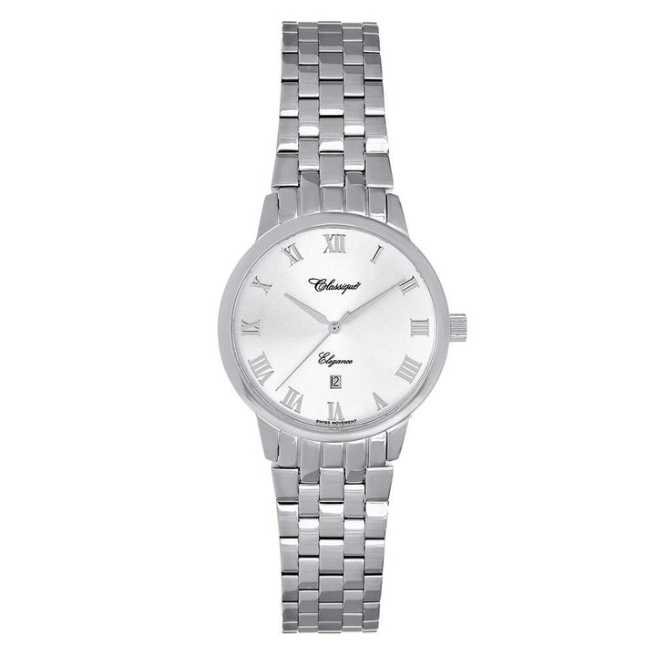 Classique Elegance Stainless Steel Ladies Swiss Watch - 28102W