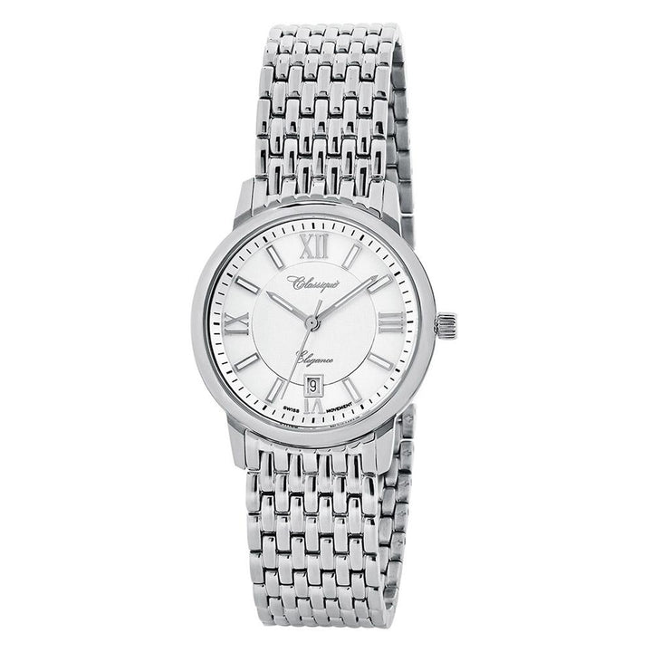 Classique Elegance 60 Diamond Set Stainless Steel Ladies Swiss Watch - 28150W