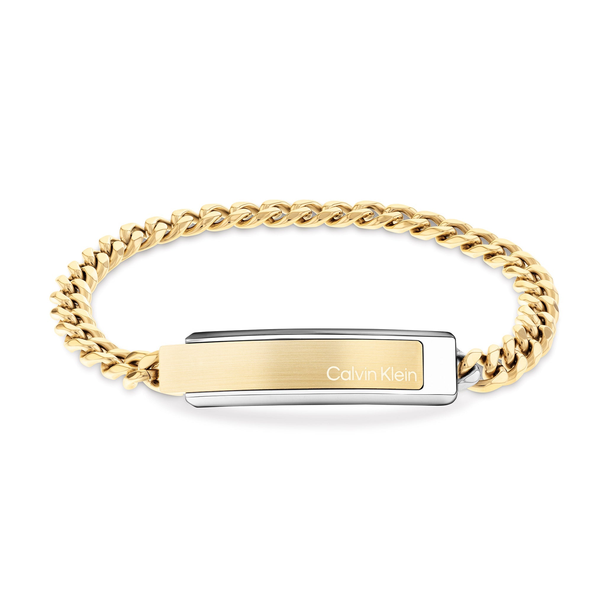 Calvin Klein Jewellery Silver & Gold Men's Chain Bracelet - 35000050