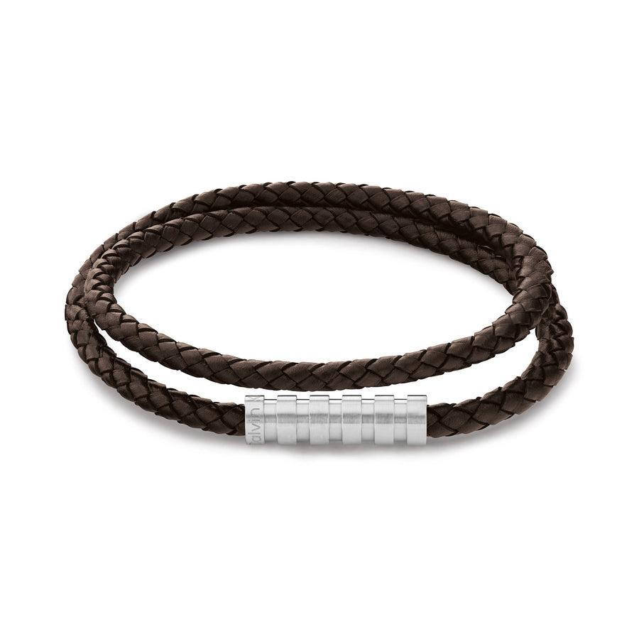 Calvin Klein Jewellery Brown Leather Men's Bracelet - 35000094