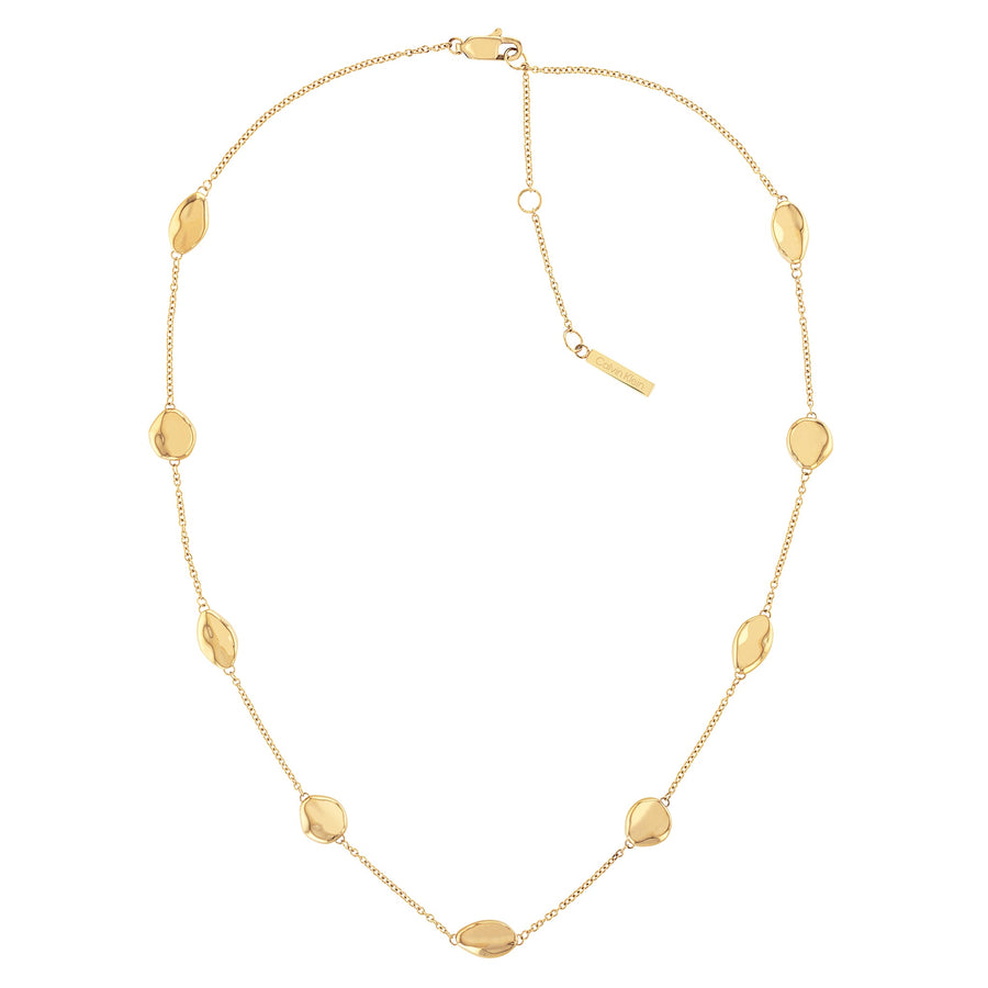 Calvin Klein Jewellery Gold Steel Women's Steel Bead With Chain Necklace - 35000125