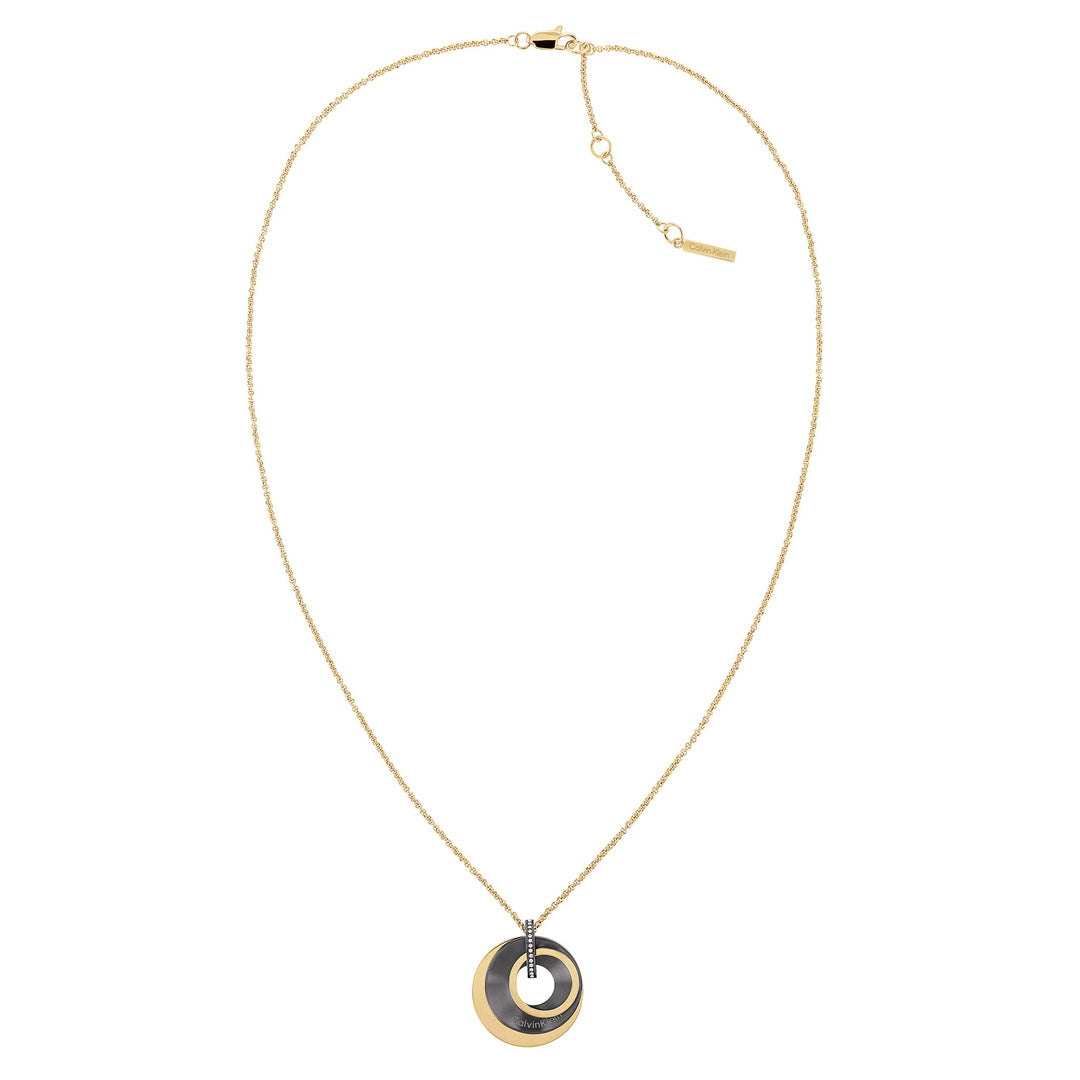 Calvin Klein Jewellery Carnation Gold Steel with Crystal Women's Pendant Necklace - 35000158