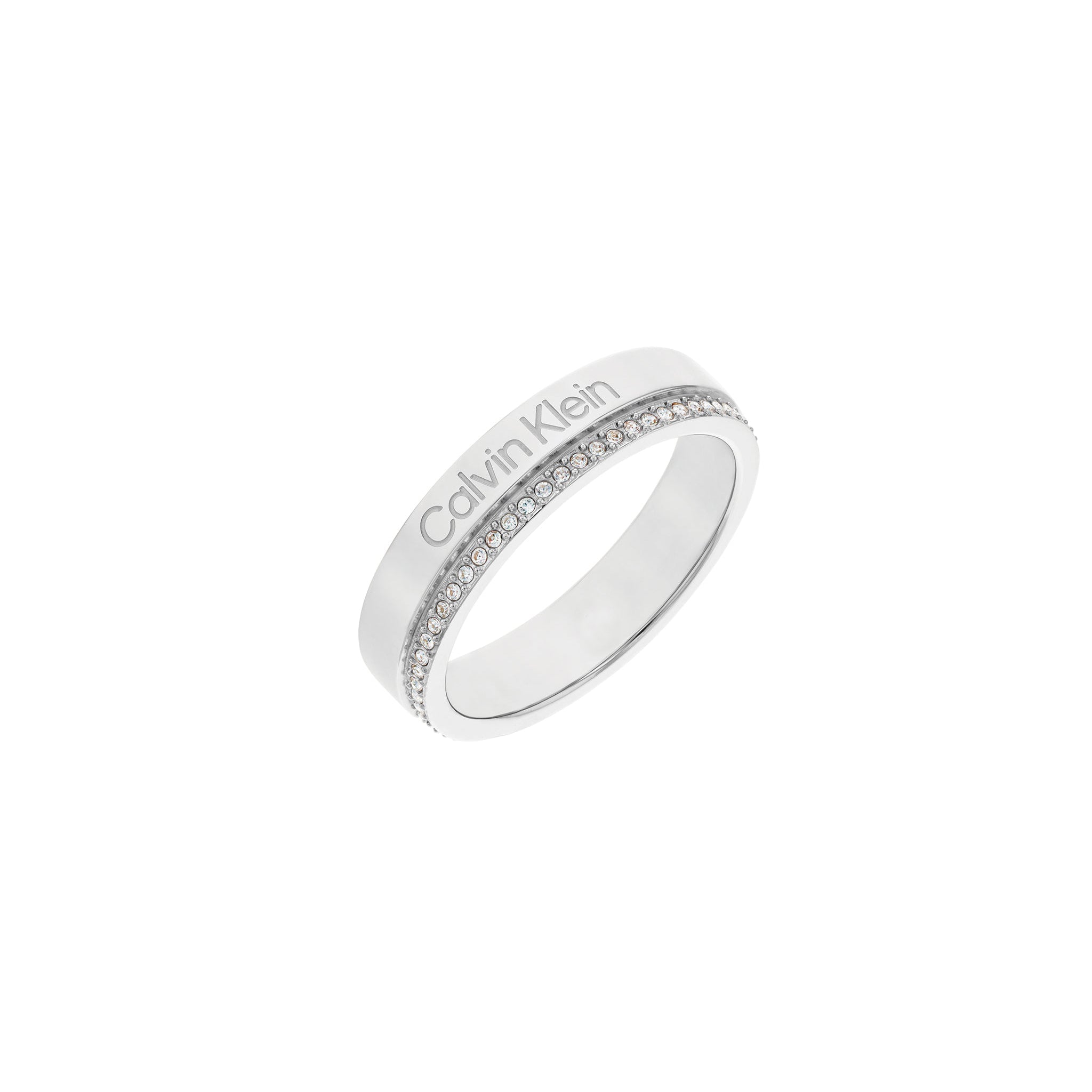 Calvin Klein Jewellery Silver Steel with Crystals Women's Ring - 35000200