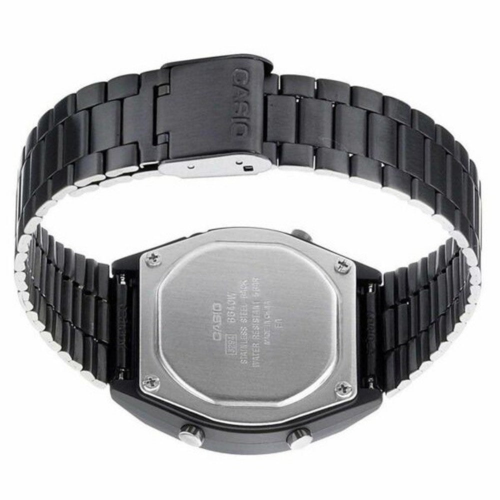 Casio Classic Black Stainless Steel Alarm Unisex Watch - B640WB-1B
