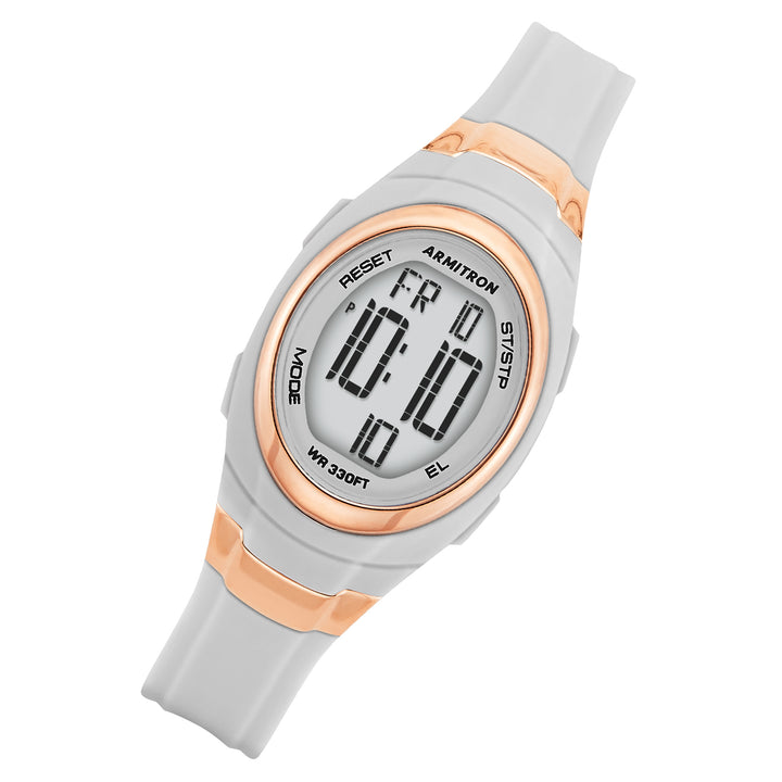 Armitron White Plastic Band Kids Digital Watch - 457034PBL