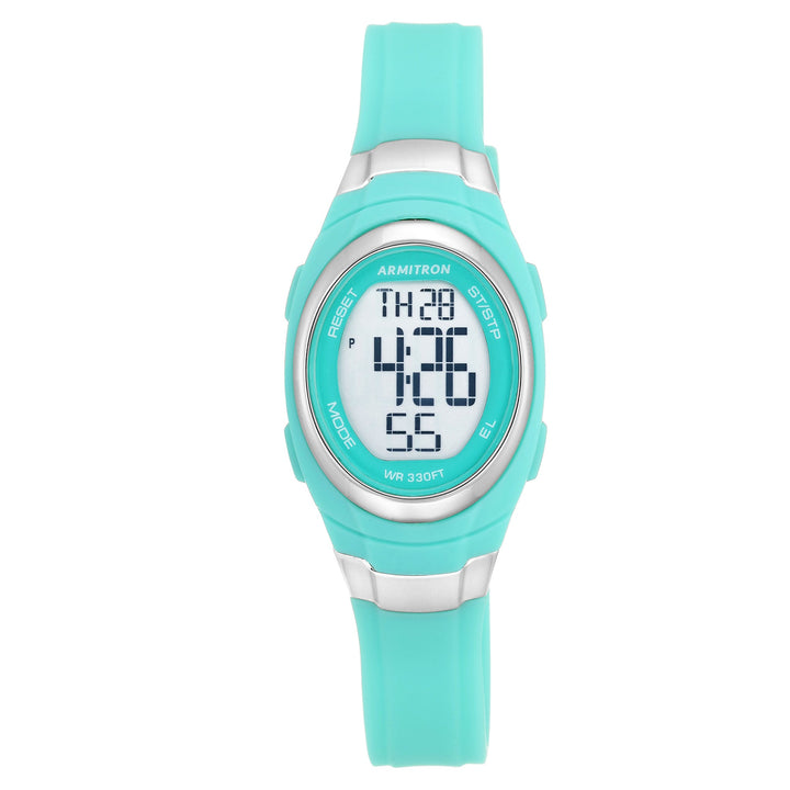 Armitron 25.00mm Teal Plastic Band Kids Digital Watch - 457034TEL