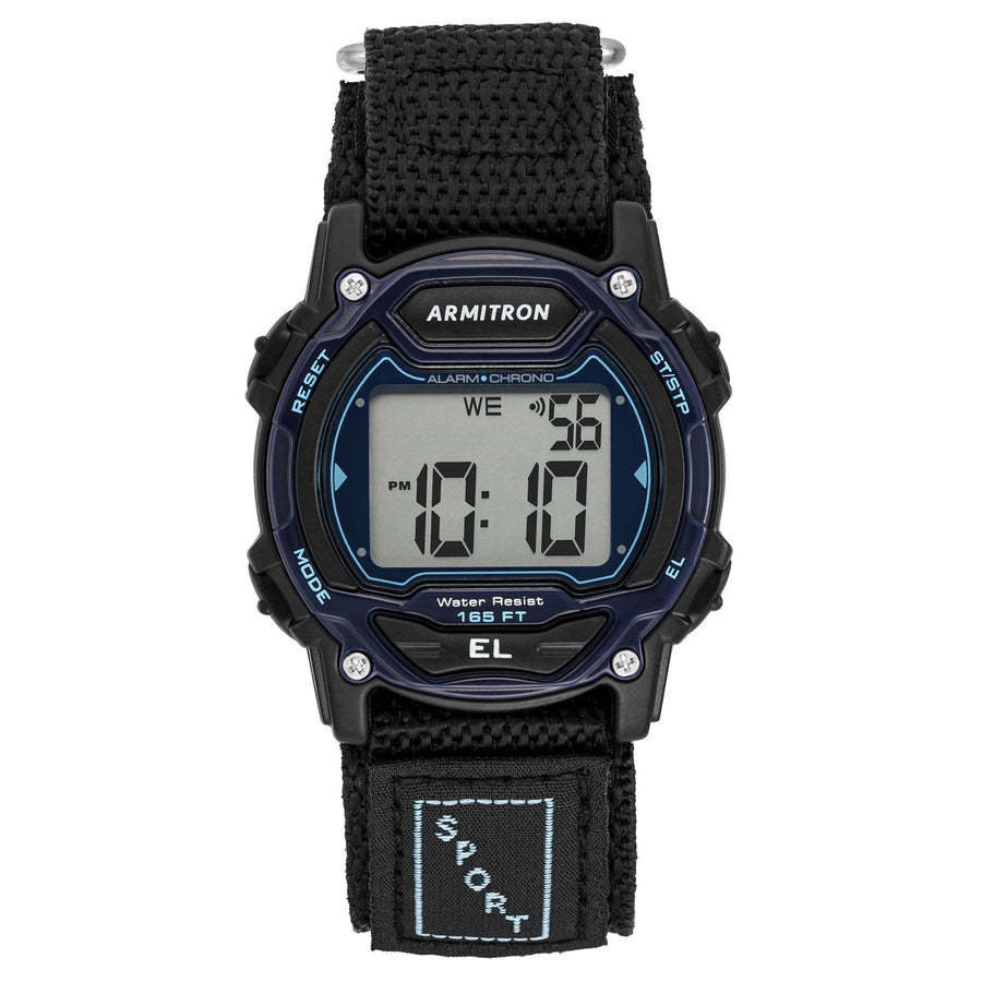 Armitron 40mm nylon Digital Unisex Watch - 457041BLU