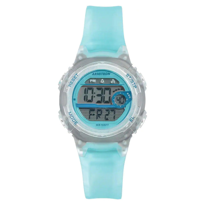 Armitron 33.5mm Light Blue Plastic Band Digital Kids Watch - 457088TLB