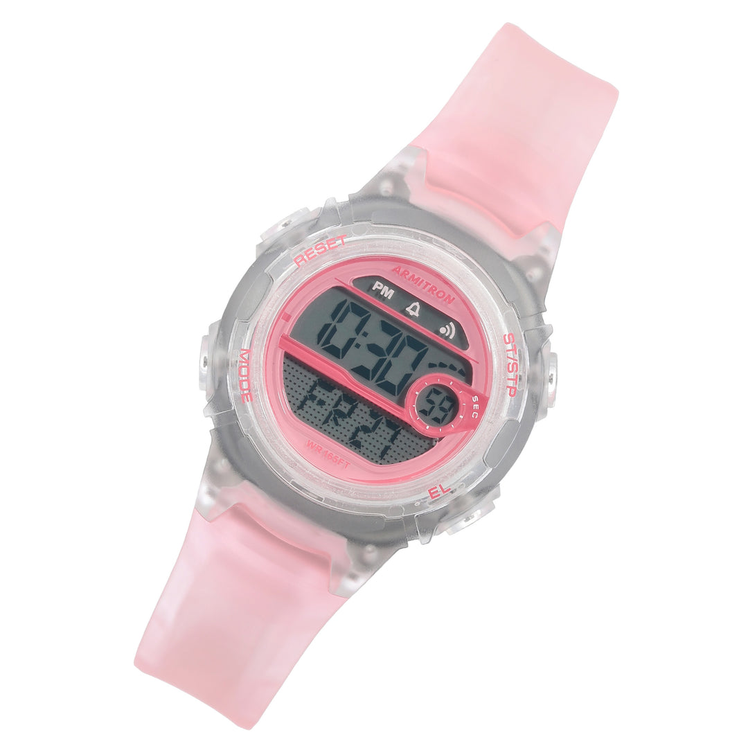Armitron Light Pink Plastic Band Kids Digital Watch - 457088TPK