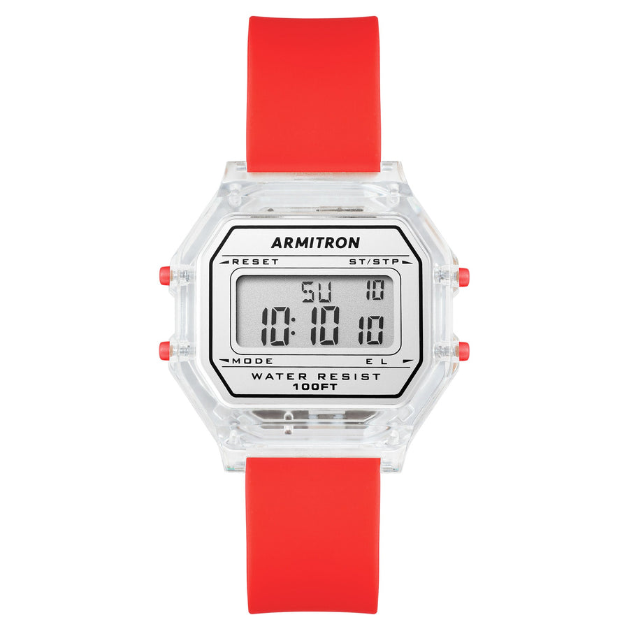 Armitron 33.00mm Red Silicone Band Kids Digital Watch - 457137RED