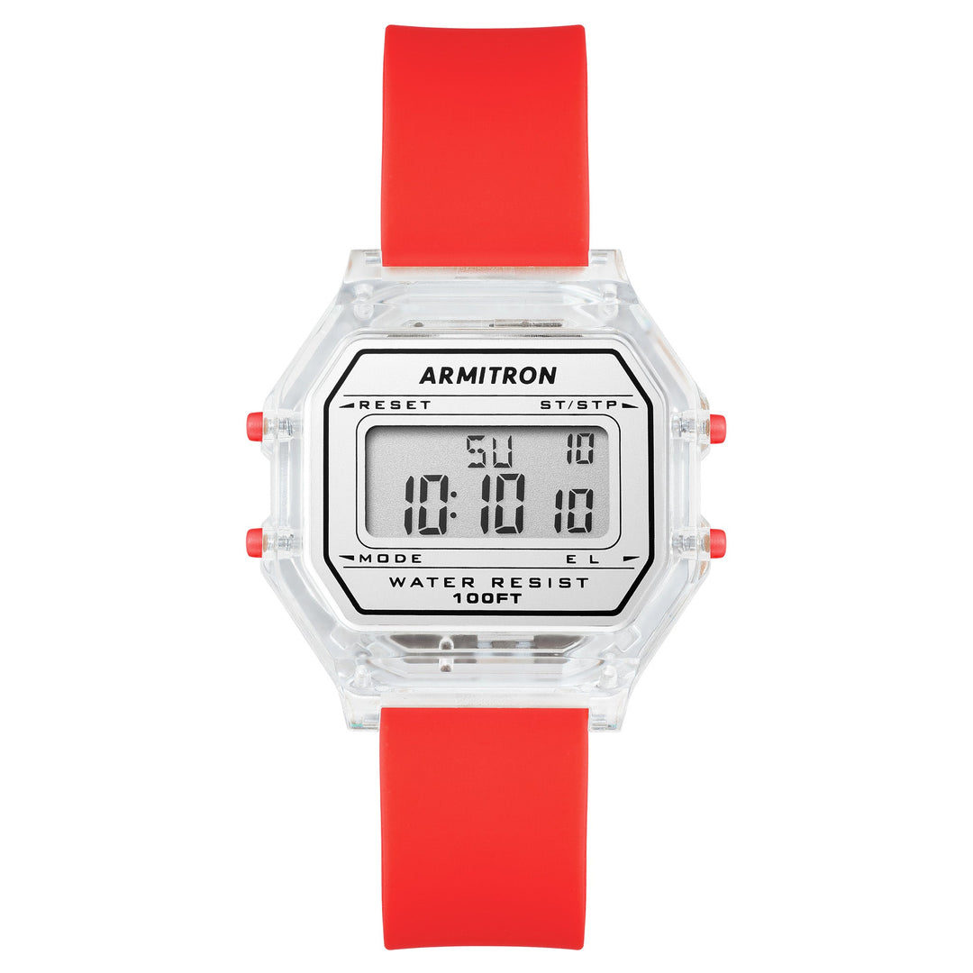 Armitron 33.00mm Red Silicone Band Kids Digital Watch - 457137RED