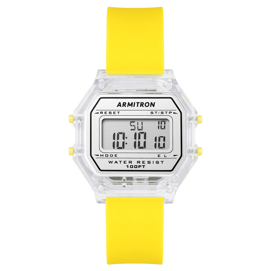 Armitron 33.00mm Yellow Silicone Band Kids Digital Watch - 457137YLW
