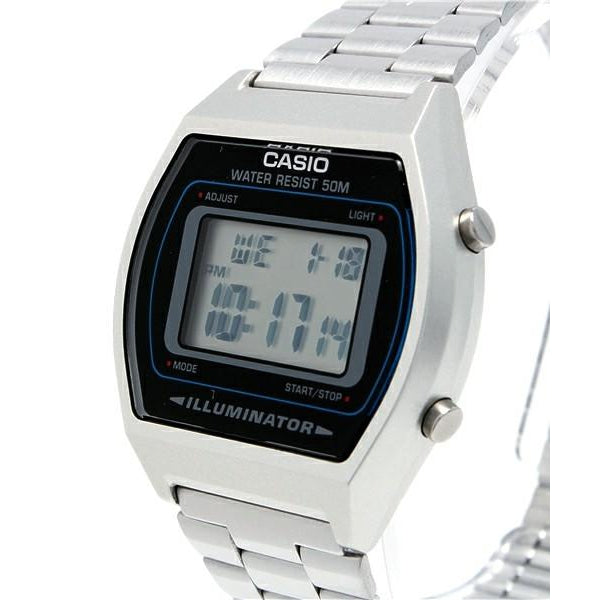 Casio Classic 39mm Silver Steel Digital Men's Watch - B640WD-1A