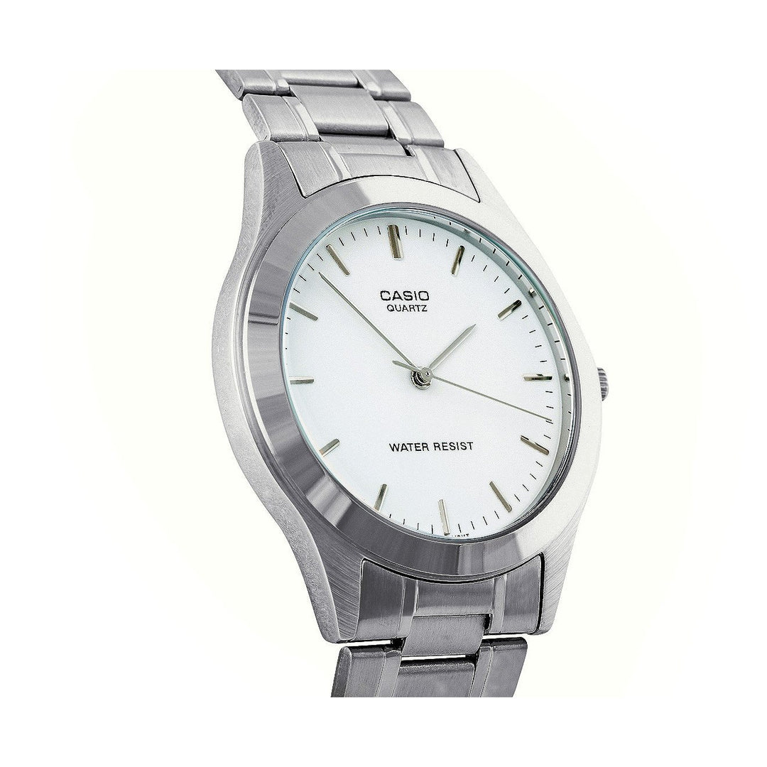 Casio Classic Stainless Steel White Dial Men's Watch - MTP1128A-7A
