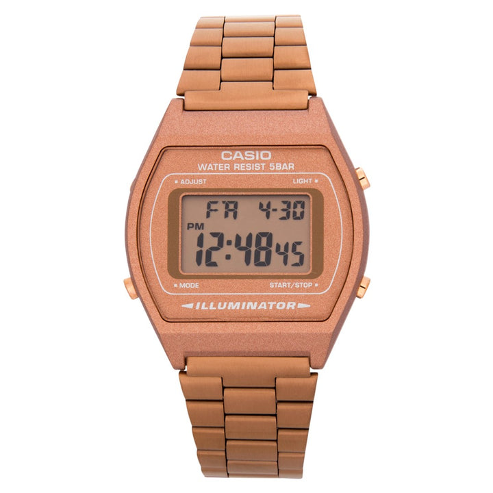 Casio Classic Rose Gold Steel Digital Unisex Watch - B640WC-5AD
