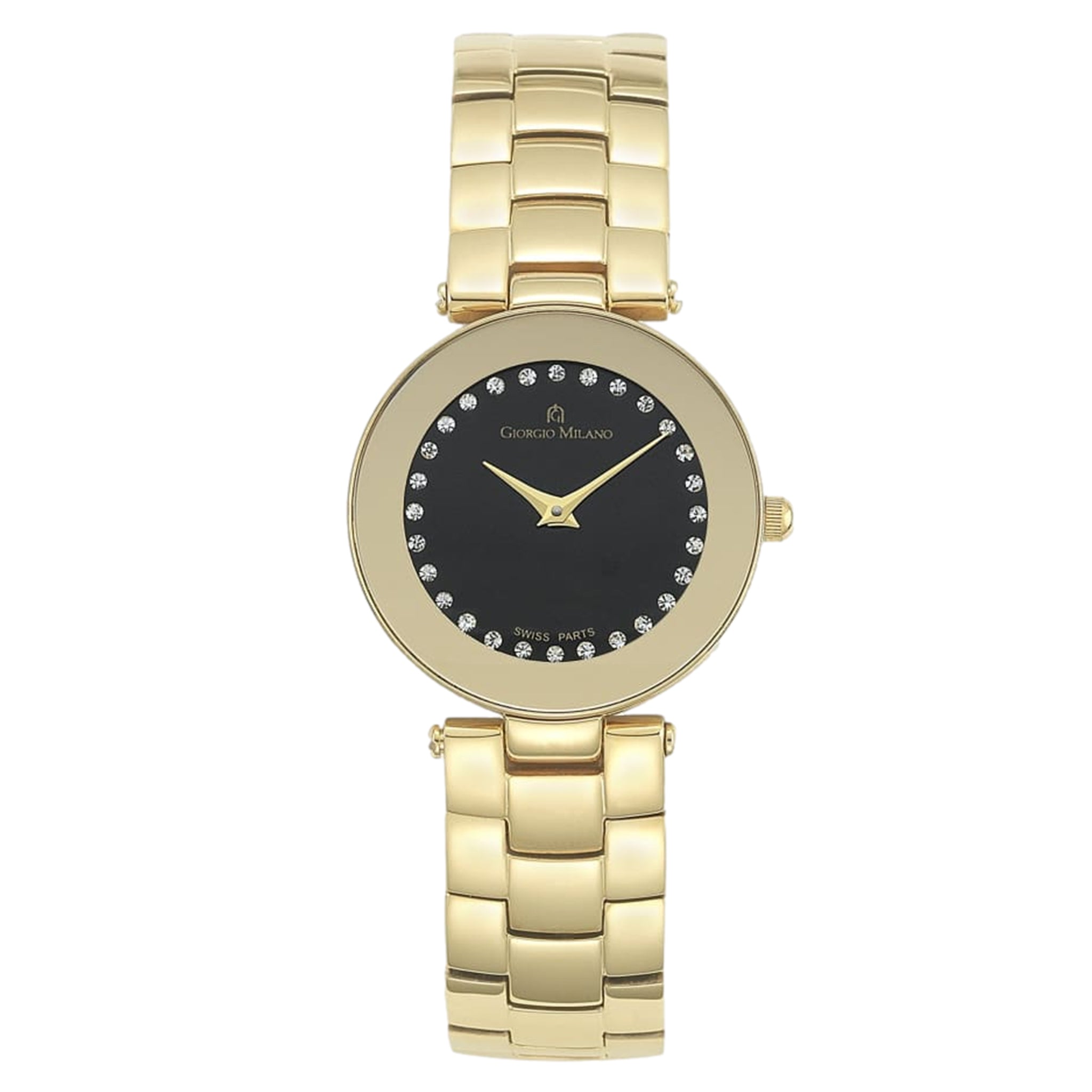 Giorgio Milano Slim Stainless Steel Black Dial Women's Watch - 732SG03