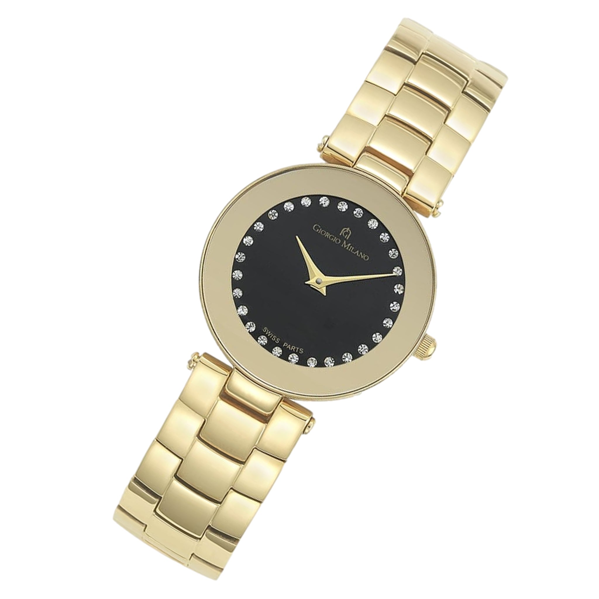 Giorgio Milano Slim Stainless Steel Black Dial Women's Watch - 732SG03