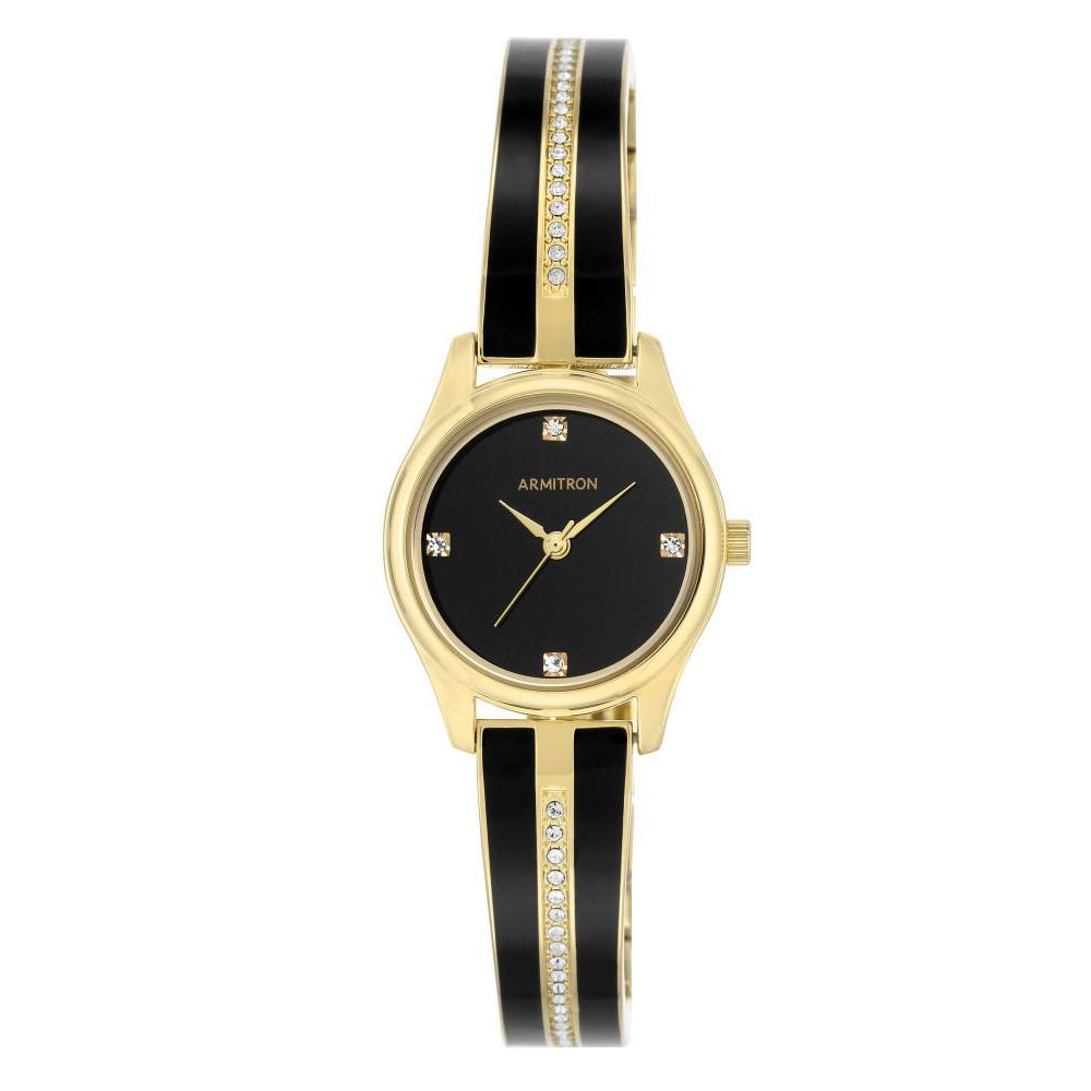 Armitron Brass Two-Tone Bangle Women's Watch - 755208BKGPBK