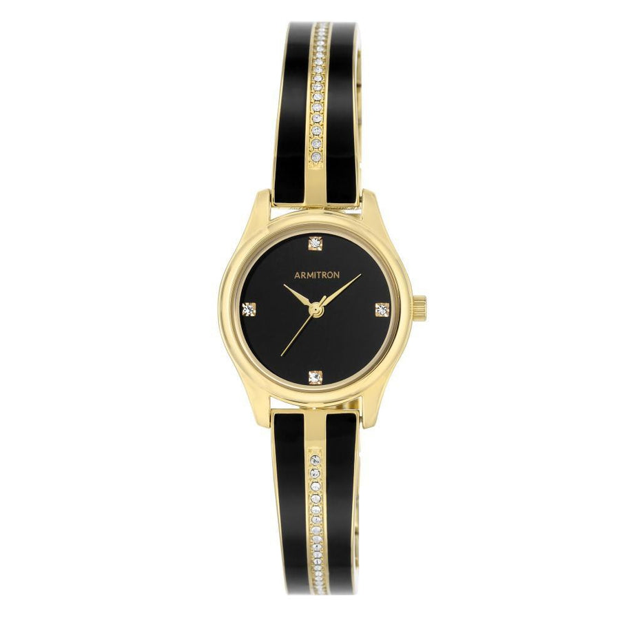 Armitron Brass Two-Tone Bangle Women's Watch - 755208BKGPBK