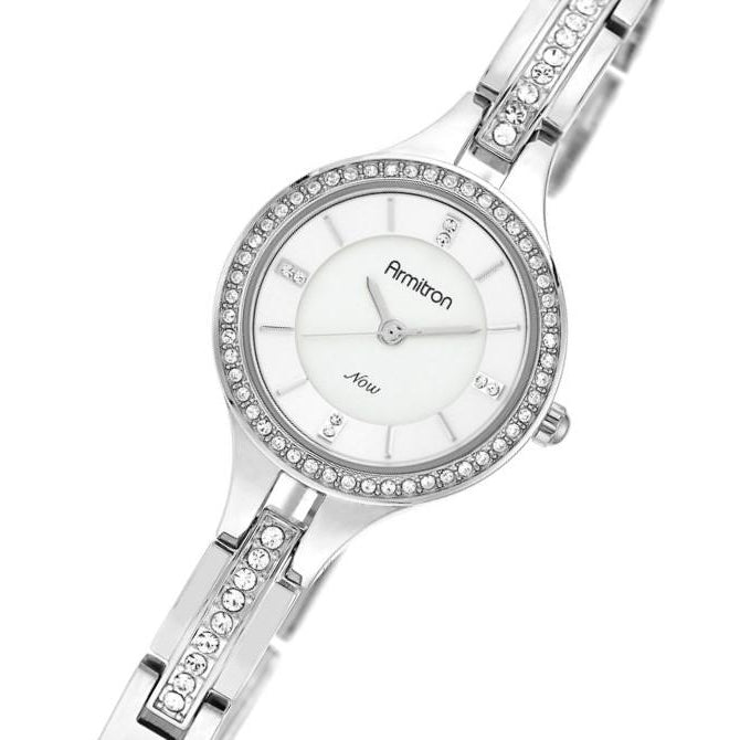 Armitron Brass with Crystals Silver Dial Women's Watch - 755237SVSV