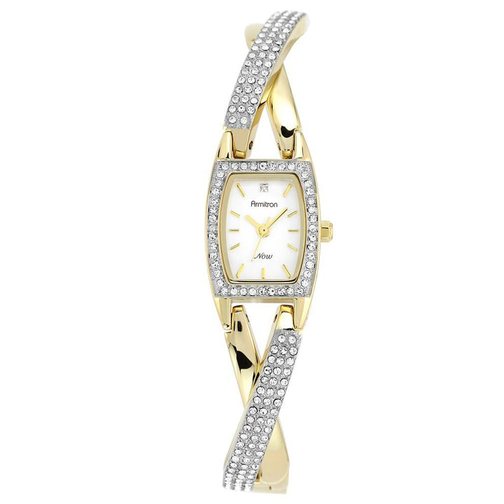 Armitron Gold-Tone Brass with Crystals Women's Watch - 755242SVTT