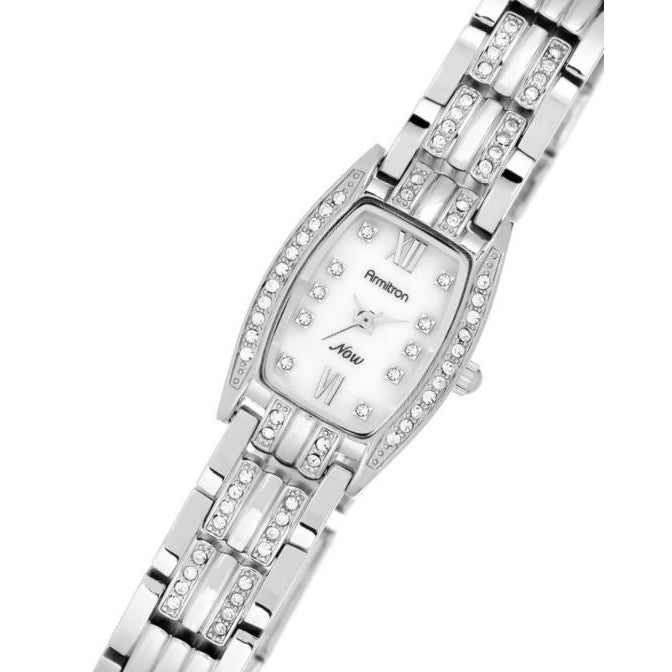 Armitron Silver Band Mother of Pearl Dial Women's Watch - 755293MPSV