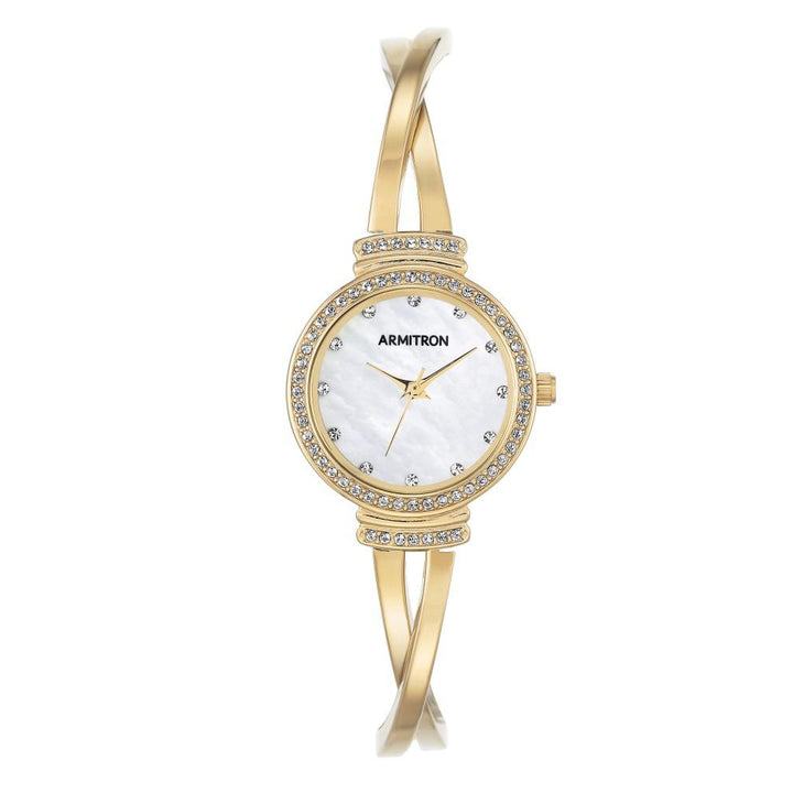Armitron Swarovski Crystal Accented Gold-Tone Bangle Women's Watch - 755474MPGP