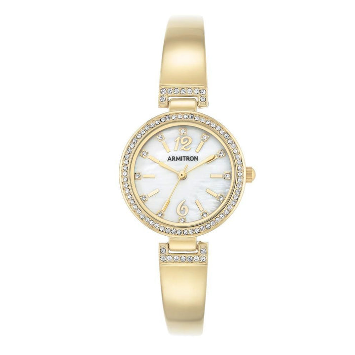 Armitron Swarovski Crystal Accented Gold-Tone Bangle Women's Watch - 755475MPGP