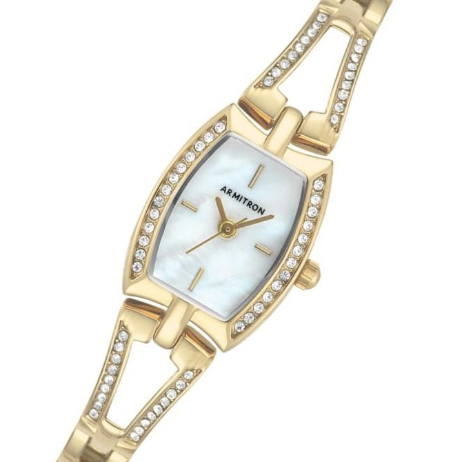 Armitron Gold-Tone Band White Mother of Pearl Dial Women's Watch - 755502MPGP