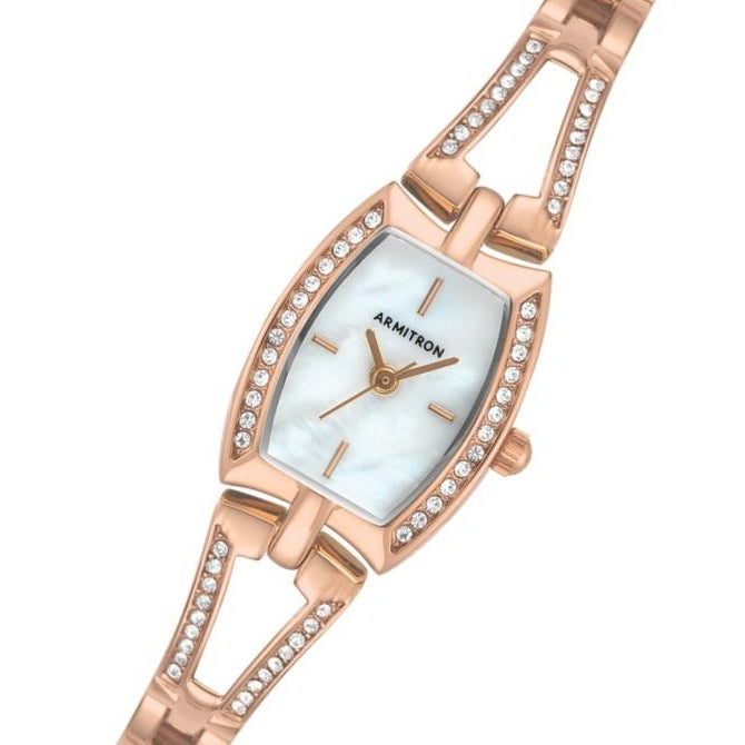Armitron Rose Gold Band White Mother of Pearl Dial Women's Watch - 755502MPRG